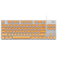 罗技（Logitech）K835有线机械键盘游戏电竞键盘84键电脑办公键盘个性pbt键帽送男友 K835冰橙键帽版 单光 红轴