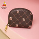 Scarecrow card bag for women new multi-function Japanese and Korean mini coin wallet portable card bag 12 card slots small card case ID bag dark brown (A style)