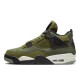 Nike Nike Herrenschuhe Frauenschuhe Air Jordan 4 AJ4 Thunderbolt Schwarze und gelbe Sportschuhe Trendy lässige Basketballschuhe Männer FB9927/FB9928-200 Military Green 40