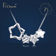 Pt.Charm new platinum necklace female meteor shower PT950 platinum necklace new year birthday gift for girlfriend and wife ready stock national inspection certificate 2.1-2.2g