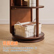 Ruifan Nordic solid wood dressing mirror living room rotating full-body mirror floor-standing home mirror bedroom storage makeup fitting mirror