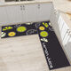 Xuxian kitchen floor mats, oil-proof, non-slip, water-absorbent and dirt-resistant floor mats, cartoon strip carpets, household floor mats, kitchen 6 50*80+50*200 (set)