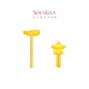 Chow Tai Fook SOINLOVE Fairy Star Moon Fairy Stick Gold Pure Gold Earrings Earrings for Women VR1146