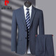 Pierre Cardin light luxury high-end striped suit suit men's brand-name high-end two-piece suit middle-aged men's high-end business dress TX9801 Gray 170 yards It is recommended that 100 Jin Jin equals 0.5 kg -120 Jin Jin equals 0.5 kg