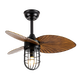 
Mingdenghui Restaurant Balcony Clothes Room Entrance Small Bedroom Inverter Frequency Home Fan Light American Industrial Style Small Ceiling Fan Light Frequency 22-693A Black 3 Leaf + Single-Head Remote Control