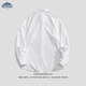 Dingfengbaoluo long-sleeved shirt men's spring and autumn solid color casual shirt trendy loose top 7304 white 2XL