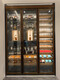 Double small modern stainless steel constant temperature red wine cabinet custom white wine display cabinet cigar cabinet commercial villa wine cellar bronze stainless steel inner shelf