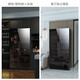 BAIKAILUN frequency converter wine cabinet dual temperature constant temperature red cabinet home living room ice bar office tea refrigerator double door office thin zero embedded bench refrigerator embedded glass refrigerator mirror dual temperature red wine + ice bar 112 bottles thin section