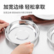JOBO 304 stainless steel plate side dish plate 18cm thick round plate preparation plate shallow plate flat bottom dinner plate