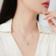 Chow Tai Fook Pt G/W Serie Romantische Schneeflocke Pt950 Platinum Diamant Halskette CP1278 Geburtstagsgeschenk 40 cm