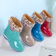 Zapatillas de lluvia de moda de Qisiman para mujeres zapatos de agua para adultos use botas de agua de mitad de tarjeta gruesas zapatillas impermeables a impermeables zapatos de pegamento cálidos y cómodos sobrevalores SY Mid-card Card (sin algodón) Tamaño estándar 37