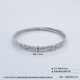 Kaibaolou platinum bracelet for women PT950 three-circle bouncy bead elastic opening adjustable platinum bracelet three-circle stacked wear 13.82g