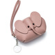 GLORZD [Capa de la capa superior real] Boletía de cupón de elefante de bebé Bolsa Hembra Bolsa Male Bag Capper Lipstick Bolsa de almacenamiento Bolsa de moneda de Goose Amarillo