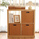 Sorachi lattice cabinet woven storage basket household imitation rattan storage box storage box cabinet clothing sundries organizing storage box coffee color 31*31*31 foldable