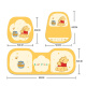 T Apocalypse Century Car Cushion Cartoon Cute Ursa Cover Ice Silk Cool Mat Breathable Single-piece Rear Car Cushion E1049 Shallow Honey Can [Economic 3-piece Set] Upgraded Silk