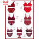Catman (Miiow) Big Sous-vêtements rouges petits seins féminins se sont rassemblés dans l'année de l'année de l'année zodiaque de la mariée de mariage de Dragon Bra sans sonnerie d'acier