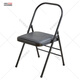 Meimbo yoga chair Yoga Iyengar assistive Pilates chair PU surface special folding yoga stool rear double beam black cloth surface with waist support 1.5 tube wall special c
