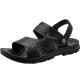 Sandalias guerreras zapatos para hombres zapatos de playa al aire libre sandalias deportivas de dos listones resistentes a la ropa WSL (WZ) -1390 Negro 41
