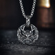 Mingyang Decorative Sea 925 Silver Xianglong Necklace Men's Zodiac Year of the Dragon Year of the Dragon Zodiac Circle Pendant Trendy Original Accessories New Year's Gift Xianglong Pendant + Square Bead Steel Chain-65cm