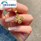 Wenying 999 Pure Gold Ancient Method 18k Point Diamond Vajra Pendant Retro Fashion Personalized Details Exquisite Necklace