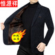 Hengyuanxiang high-end chenille woolen suit men's jacket autumn and winter velvet thickened new middle-aged casual suit navy blue F56620 XL 180 size 135-150Jin Jin equals 0.5 kg