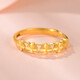 Yujingji Fat Donglai same style Focus on quality Four-leaf clover ring new gold women's model 999 gold opening adjustable 5 four-leaf clover ring