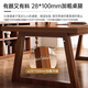 Konosu Solid Wood Core Schreibtisch Home Moderne einfache Büroschreiber Computer Schreibtisch Schlafzimmer Studie kleiner Apartment Schüler Schreibtisch [Eisenbein] 30 mm Walnussfarbe 180*70*753
