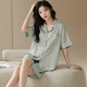 
Modal high-end ice silk pajamas for women in summer short-sleeved 2025 new large-size thin casual summer wearable suit 09M16805 M
