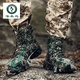 Woodpecker Large Size Martin Boots Men's Shoes Breathable Tactical Boots Outdoor Hiking Wear-resistant Training Combat Boots High Top Boots Black 42