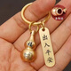 
[Good luck] The key chain containing cinnabar gourd brings fortune and brings wealth and safety in and out of the zodiac pendant key chain ring Zodiac rat + safety in and out of the 1st