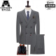 
AJGNEAMAIN Italian light luxury suit men's spring Korean style slim wedding banquet business casual suit jacket 6189-lantern strip [double-breasted double slit] L 175/92A [recommended 120-140Jin [Jin equals 0.5 kg]]