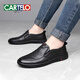 Cartelo 2024 Nuevos zapatos de cuero para zapatos casuales británicos de combinación de hombres para hombres para hombres para hombres para los zapatos de papá suaves de la moda 677 marrón 42
