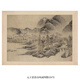 元王蒙溪山风雨古代山水画卷轴文人画名画仿古画挂画 元王蒙溪山风雨图册12164 30X40厘米（喷绘画心尺寸） 装裱