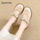 Daphne French Mary Jane Women's Shoes 2025 New Summer Light Mouth Single Smase Wind Wind Wind Slow Sole Tacones Tacones altos zapatos de cuero Color de albarico