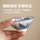 Blue and white bamboo hat tea cup ceramic large master porcelain Kung Fu tea cup personal household single tea cup (random color) 80ml 6 pieces