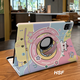 Ye Yu es adecuado para la tableta Xiaomi 6 PRO Registro creativo de caja de protección 11/12.4 pulgadas Case de cuero rotativo 5Pro anti-caza Xiaomi5/6 Xiaomi Tablet 6 Pro (11 pulgadas) Case de cuero giratorio V3527 Escuchando la línea de música Línea de música