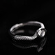 Starlight Silver Rhyme 925 sterling silver snake ring for men and women, light luxury, zodiac sign snake ring new style for lovers and friends, snake ring adjustment range 16-24#