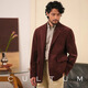 CULTUM pure cotton corduroy business casual suit men's retro unlined jacket jacket suit brown red 180A /52A