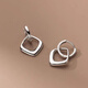 DL 1998 Fat Donglai same style platinum pt950 earrings for women 2024 new platinum temperament internet celebrity earrings fashion ears platinum geometric square earrings