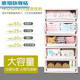 Huixiang thickened plastic multi-layer bedside drawer-type storage cabinet storage storage box storage cabinet baby simple wardrobe multi-category 48 sides wide full large drawer - Macaron 3 layers