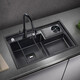 Kohler nano-black Stepped Cup Pucher раковина для одного танка из нержавеющей стали растительного бассейна Coffee Shop Hall Zhongdao Water Bar 6848 с 6193 круглым горячим и горячим смеси