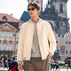 Mr. Bu Bu's dünnes Basis -Sweatshirt für Männer lässig mit Kapuzen -Herren -inneres Top 2025 Neues Produkt KT15763 Bronze XL (180)