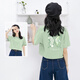 Jüdisches Frauen kurzärmeliges T-Shirt im Sommer Heiße, vielseitige T-Shirt Pure Cotton Dopamin Small Slim Top Jr B Pulver 835a S