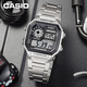 Casio watch small square casual steel strap waterproof small silver watch AE1200 student men's watch electronic watch Japanese and Korean watch AE-1200WHD-1AVDF