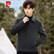 Pierre Cardin Double-sided Woolen Coat Men's Autumn and Winter Thickened High-end Business Casual Short Lapel Woolen Jacket Black (Removable Down Liner) XL 180