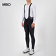 MBO winter men's fleece cycling bibs racing windproof mukawa road cycling jersey black M