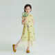 Pudding Haru Girls 'Kleid Kinderrock neuer chinesischer Stil Cheongsam Zweiteiler Sommeranzug 2025 Neuer chinesischer Stilanzug