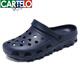 Katile Crocodile Hole Chaussures Sandales de plage pour hommes Grands pantoufles de grande taille Sandales 48 Grand Taille 49 Couple Chaussures de jardin Taille 50 Dyh9859 Bleu foncé 42