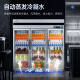 Gabinete de exhibición de aucma gabinete de almacenamiento fresco refrigerado refrigerador de congelador vertical de puerta vertical frutas comerciales de gran capacidad, verduras, bebidas, cerveza, chuanchuan malatang cantenen supermercado gabinete de exhibición hotel