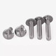 Bingneng 304 stainless steel round head one-way S slot machine screw anti-theft screw S-shaped screw one-word guardrail special bolt M4*16 15 pcs